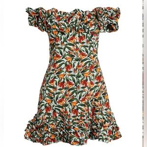 Agua Bendita Off the Shoulder Jardin Mini Dress Size XS